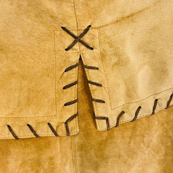 Danier 1970s Vintage Genuine Suede Brown Western Style Cowboy Coat SZ Medium - Picture 12 of 16